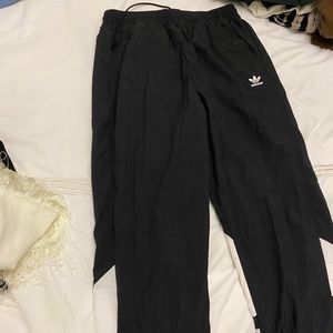 Adidas black nylon track pants size M NWT!!